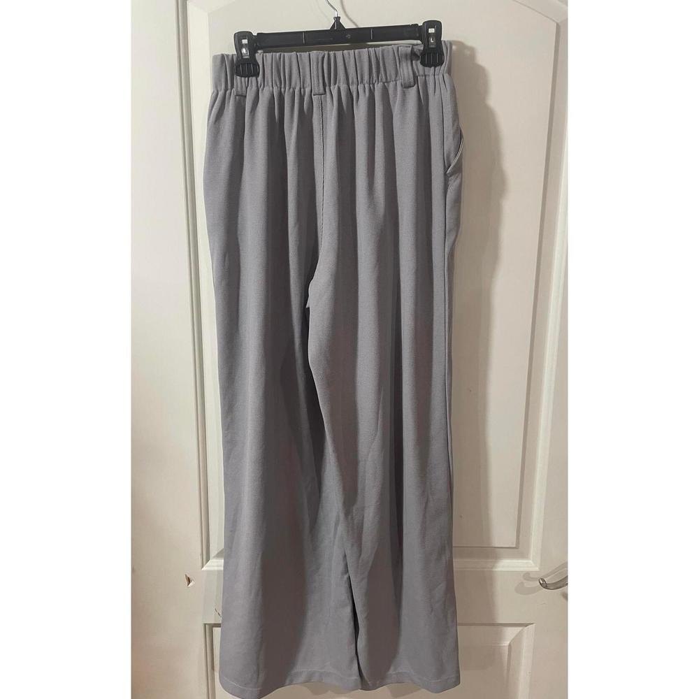 Halara Flex Gray High Waisted Side Pocket Wide Leg Waffle Work Pants S - Picture 3 of 4